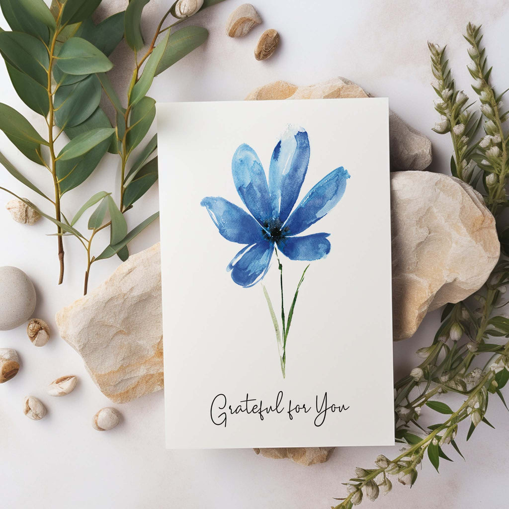 Religious Thank You Card | Blue Daisy