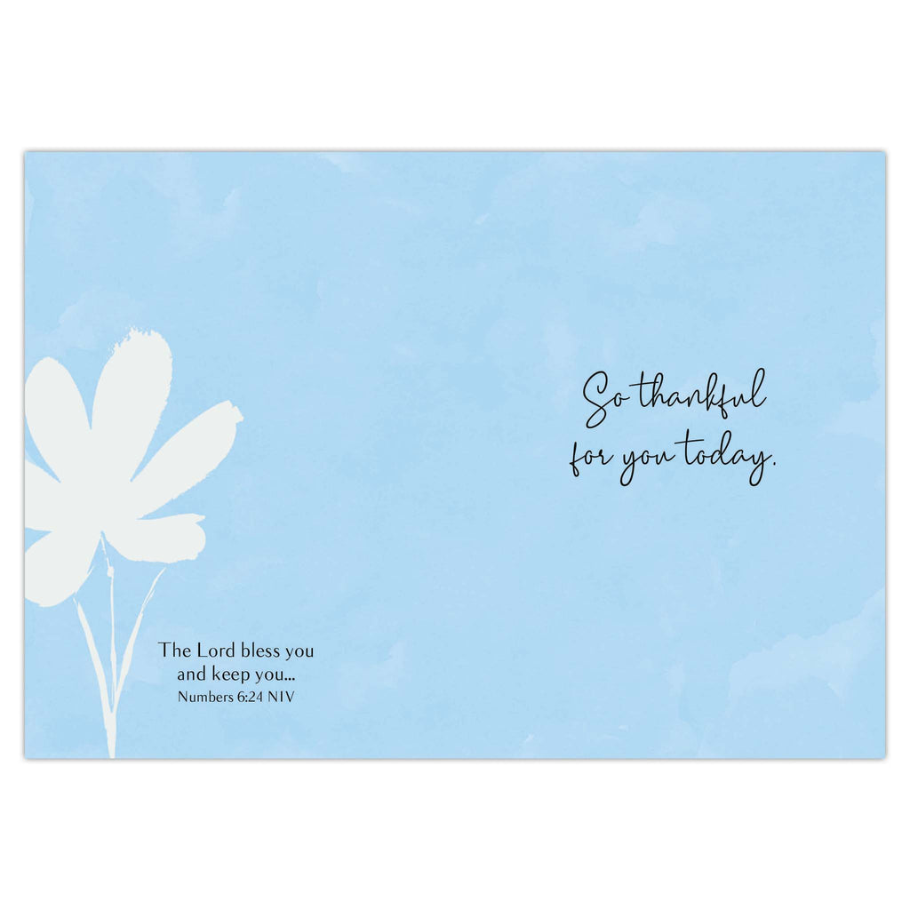 Religious Thank You Card | Blue Daisy
