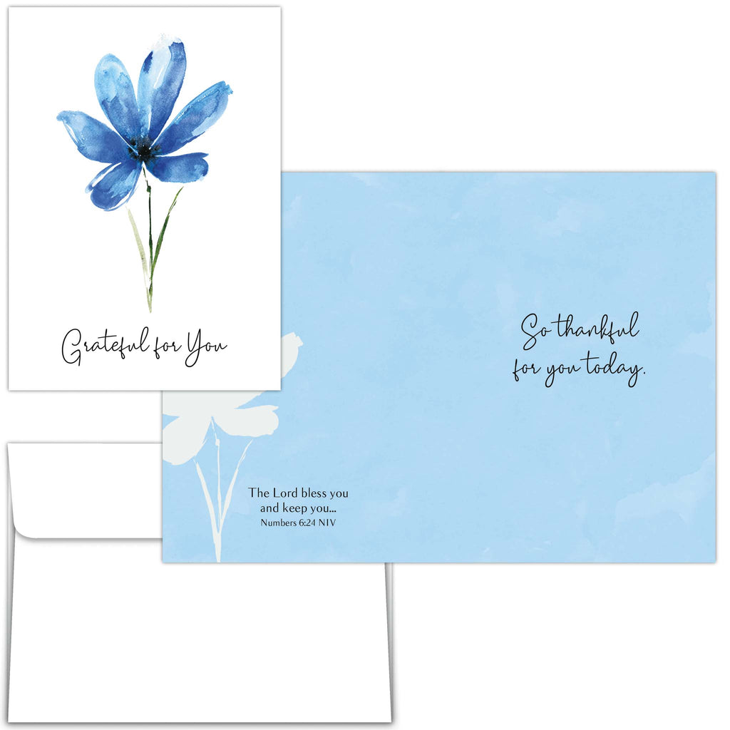 Religious Thank You Card | Blue Daisy