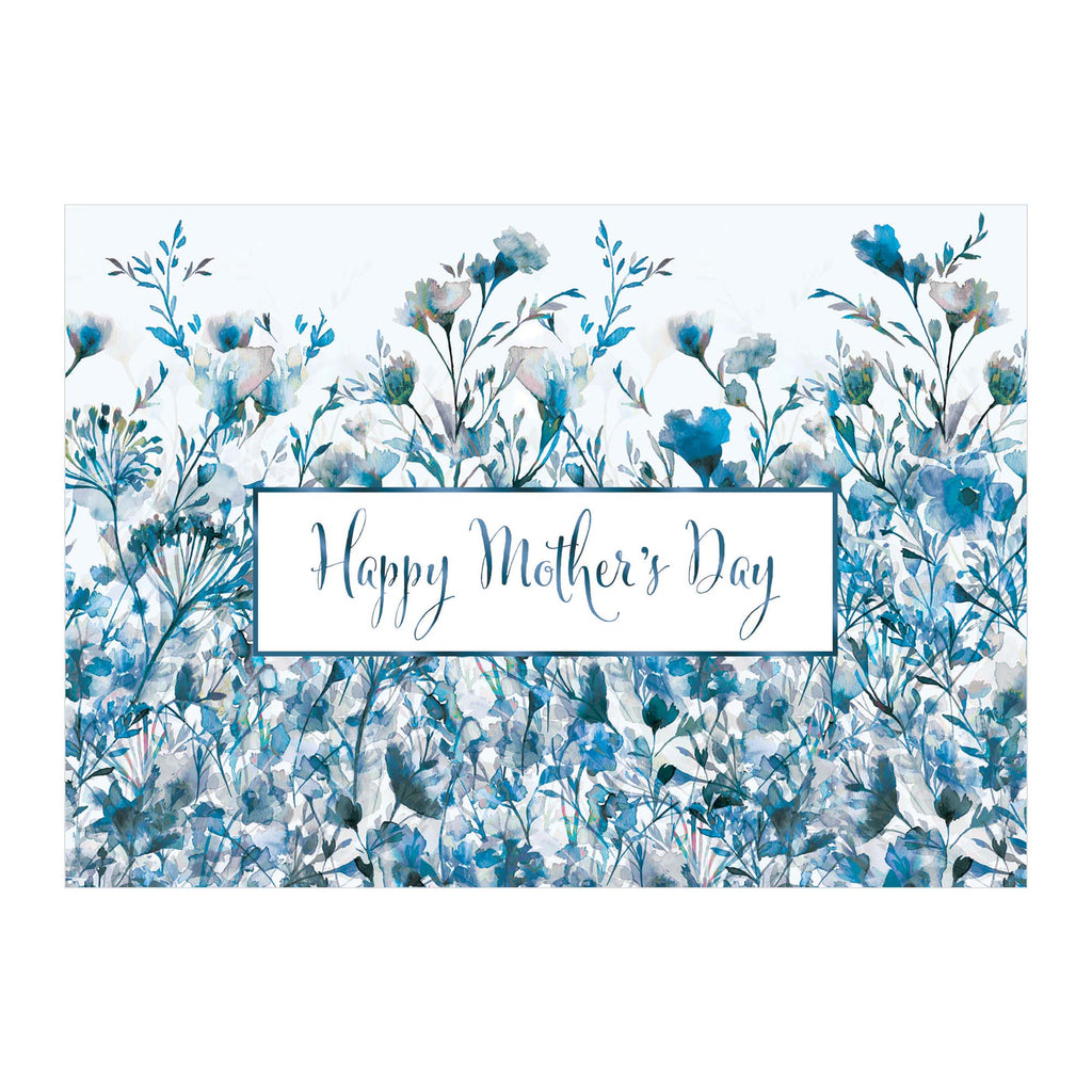 Floral card with 'Happy Mother's Day' text on a white background