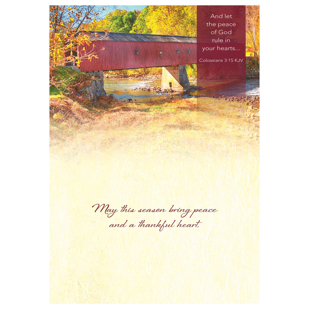 Interior of Christian Thanksgiving Card