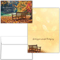Park Bench in Autumn |  Christian Thanksgiving Card by Shared Blessings