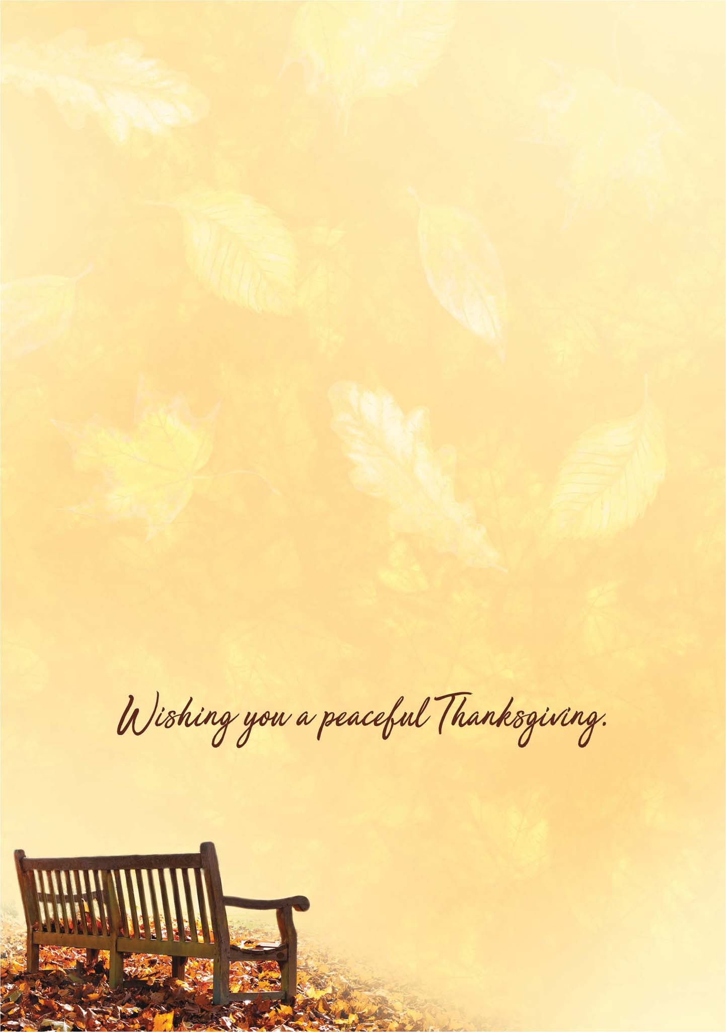 Park Bench in Autumn |  Christian Thanksgiving Card by Shared Blessings