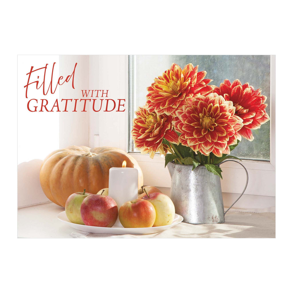 Front of Scripture Religious Thanksgiving Card