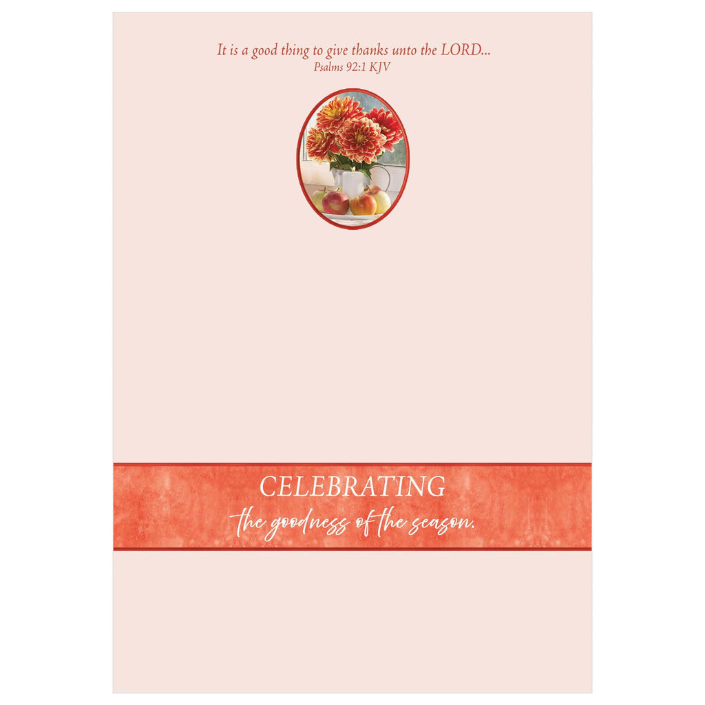 Colored Interior of Thanksgiving Card