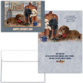 Religious Father's Day card with Puppies