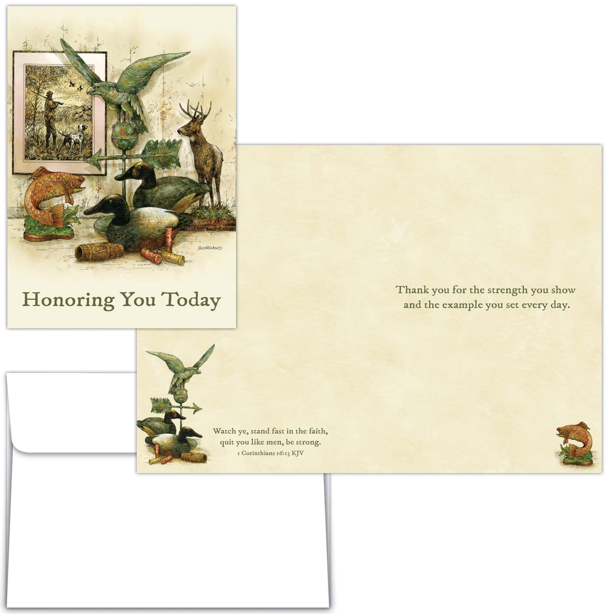 Father's Day front interior and envelope of card