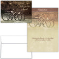 Front and Interior of Anniversary Card with bicycles. 