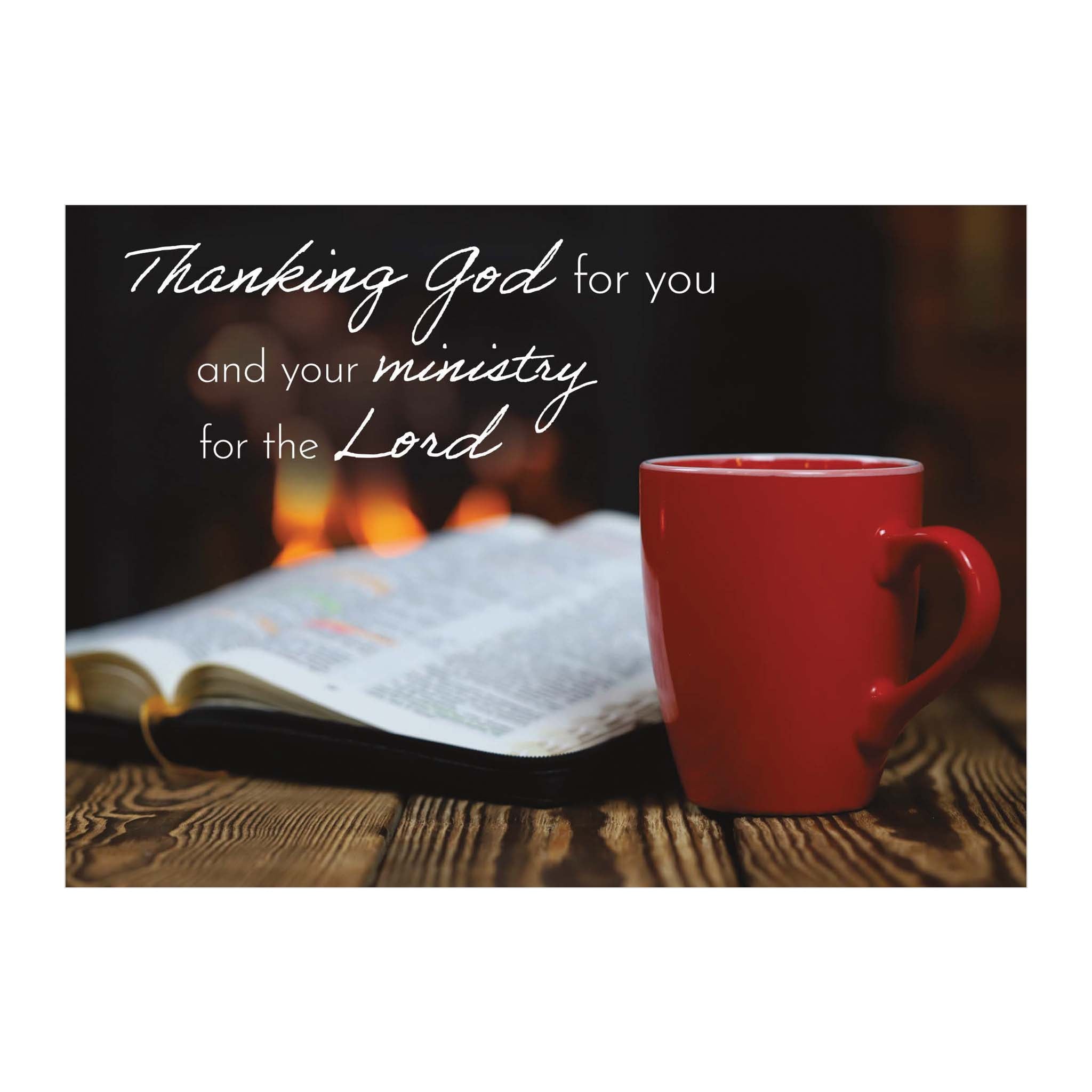 Front of Ministry Appreciate Card with scripture