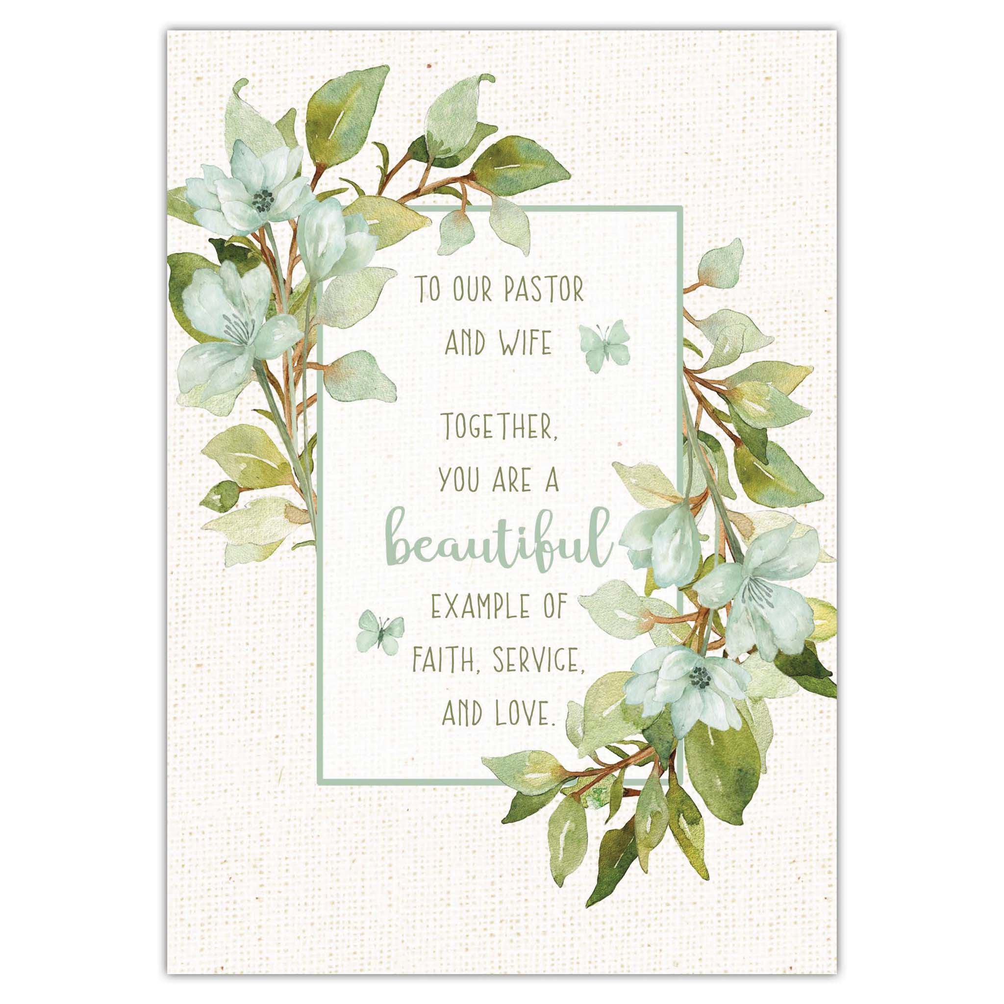 Front page of card