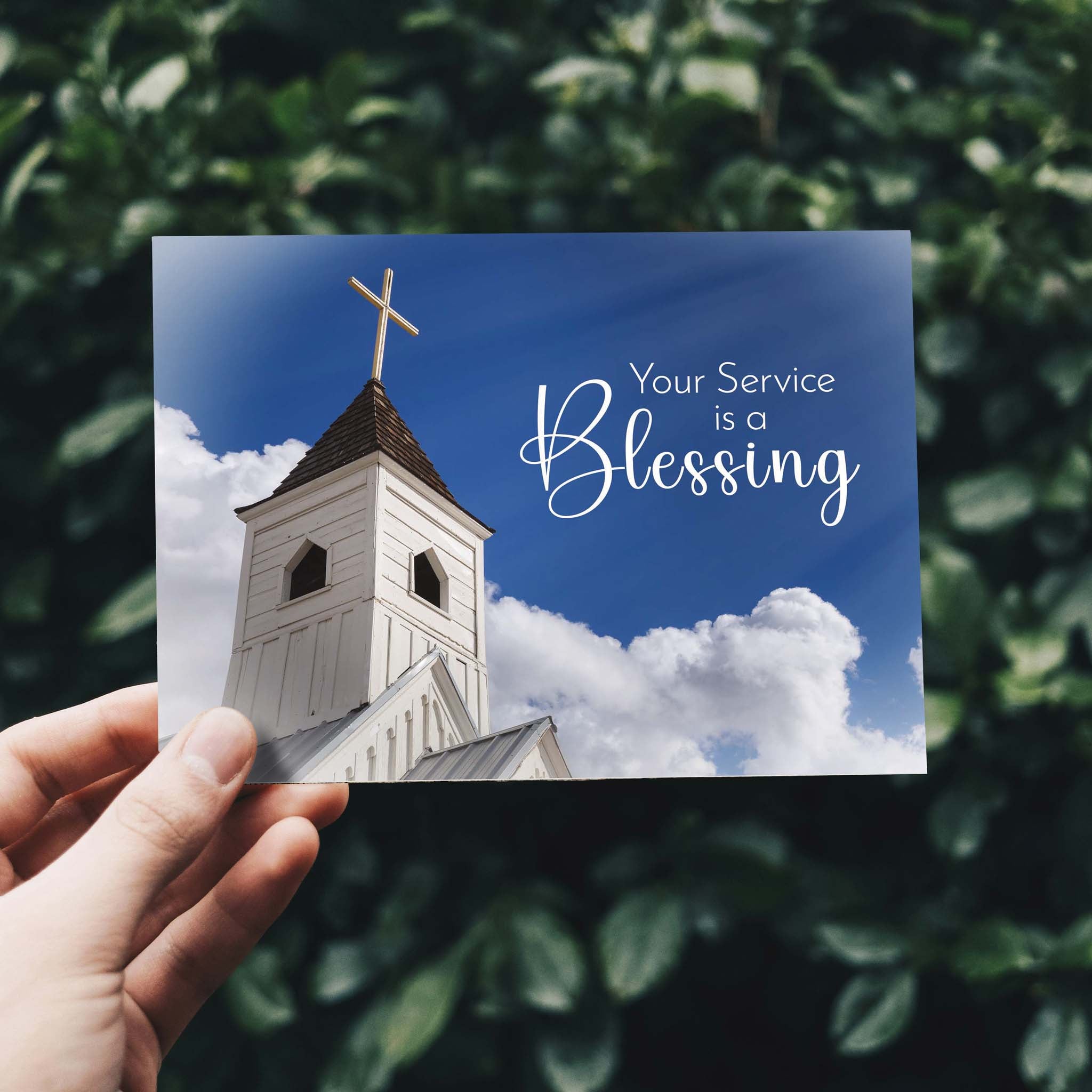 Holding Ministry Appreciation Card 