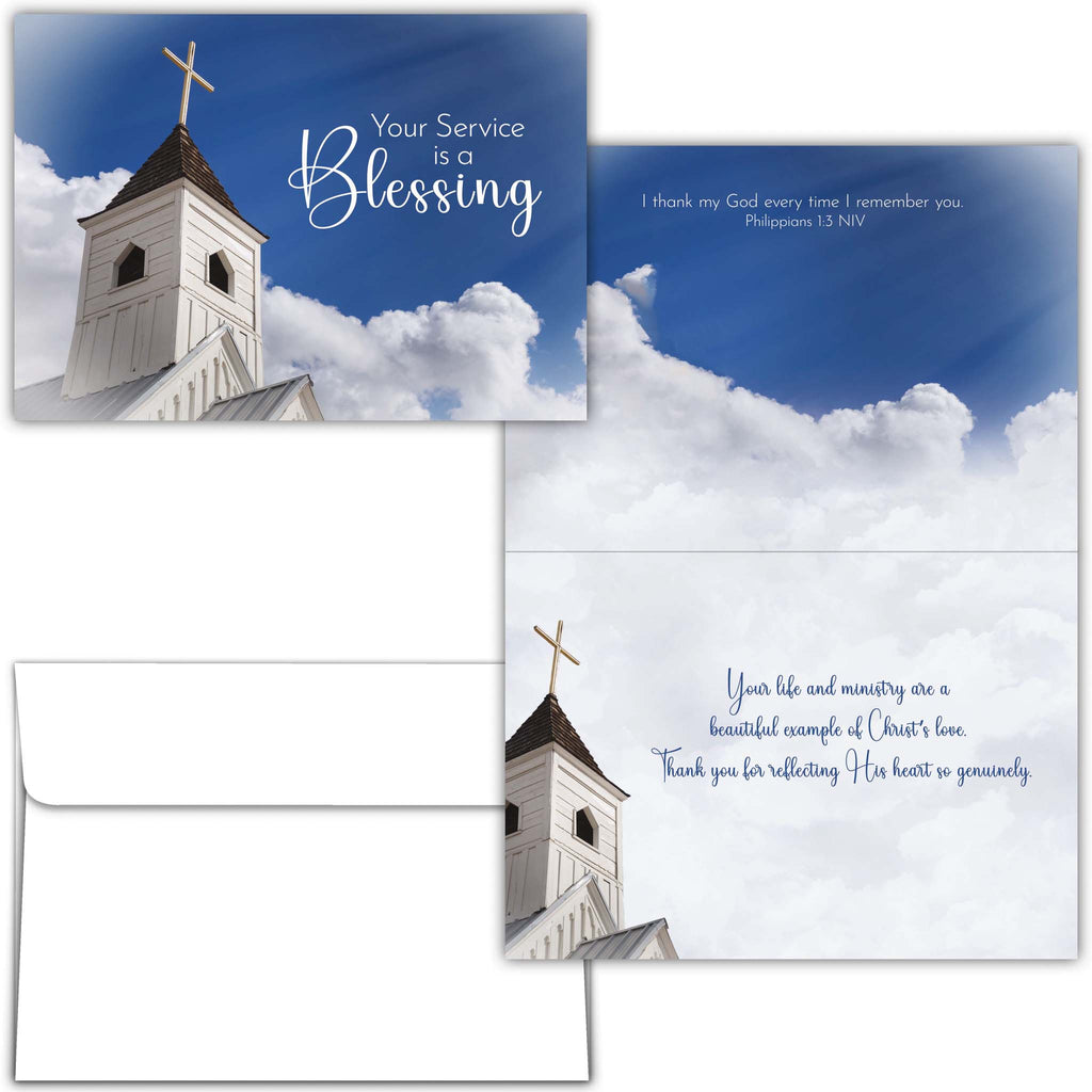 Front and Interior of Ministry Appreciation Card