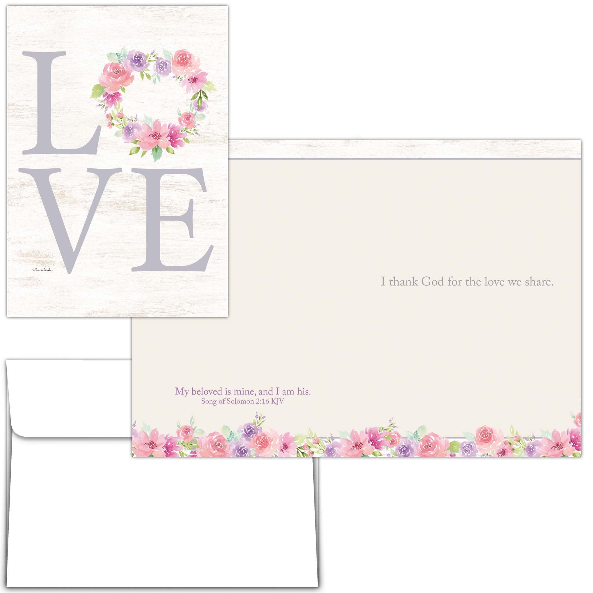 Front and interior of card