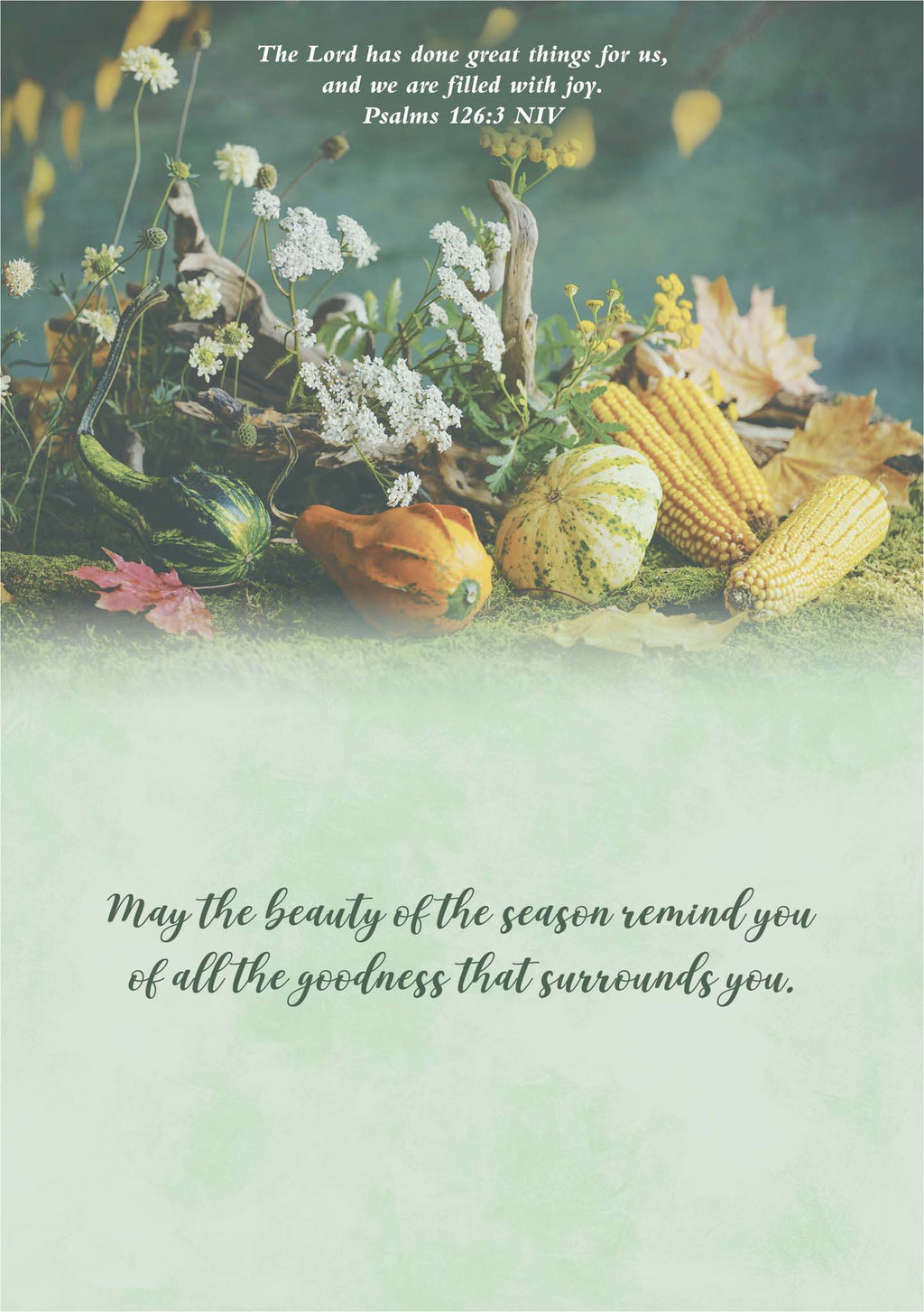 Colored Interior of Religious Card