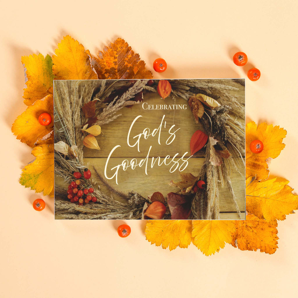 Thanksgiving Card with Fall Leaves