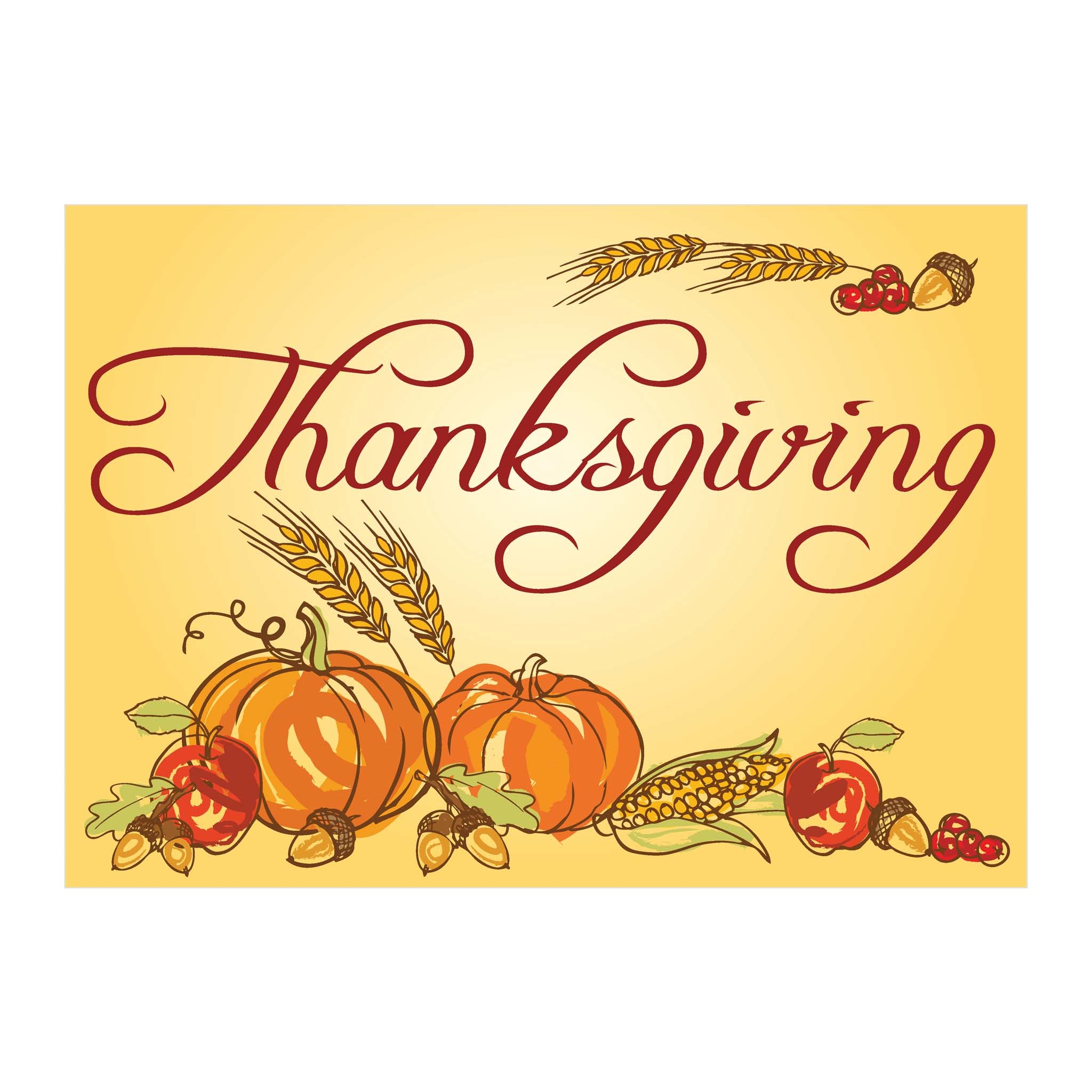 Front of Christian Scripture Thanksgiving Card