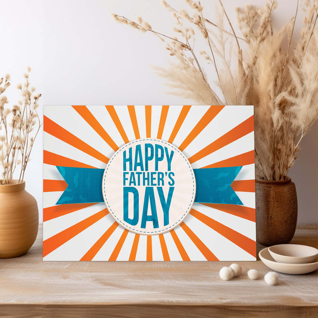 Scripture Father's Day Card on Table with Vases