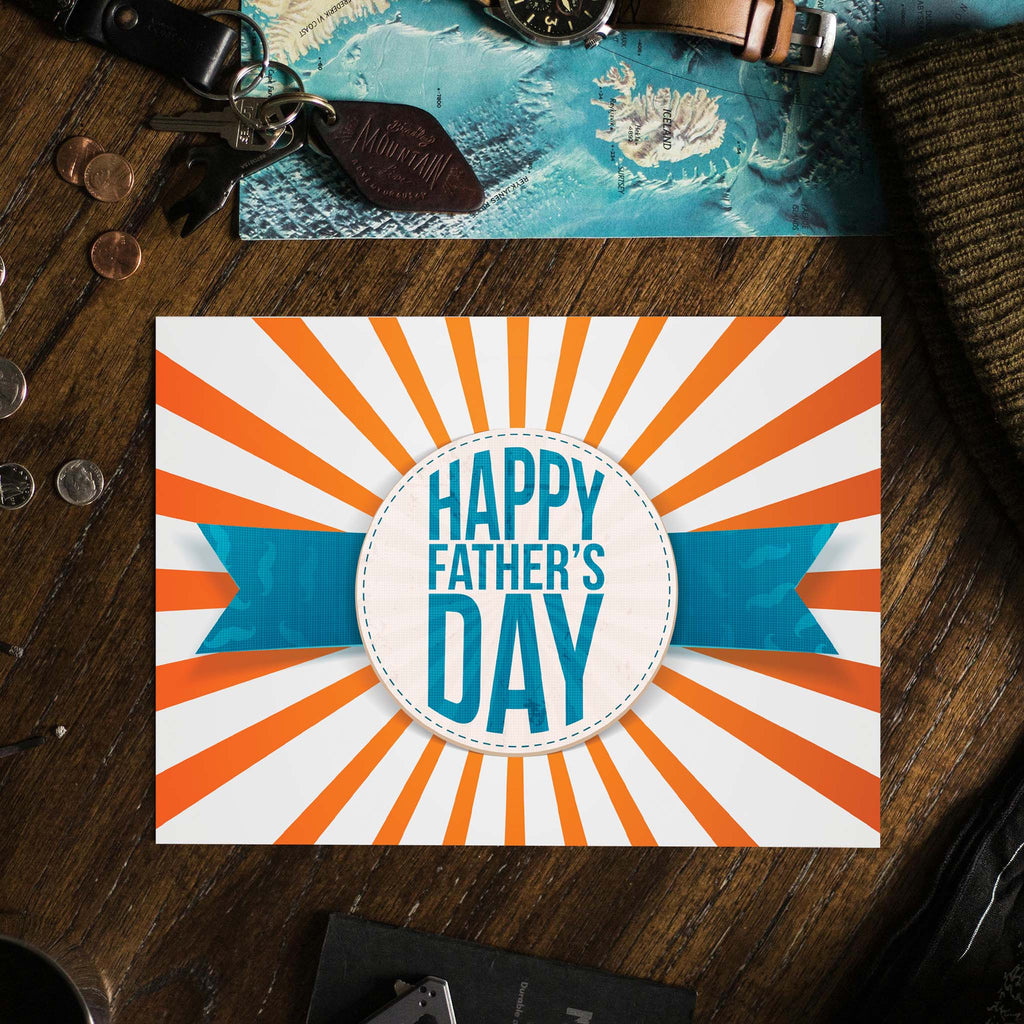 Christian Scripture Father's Day Card on Table