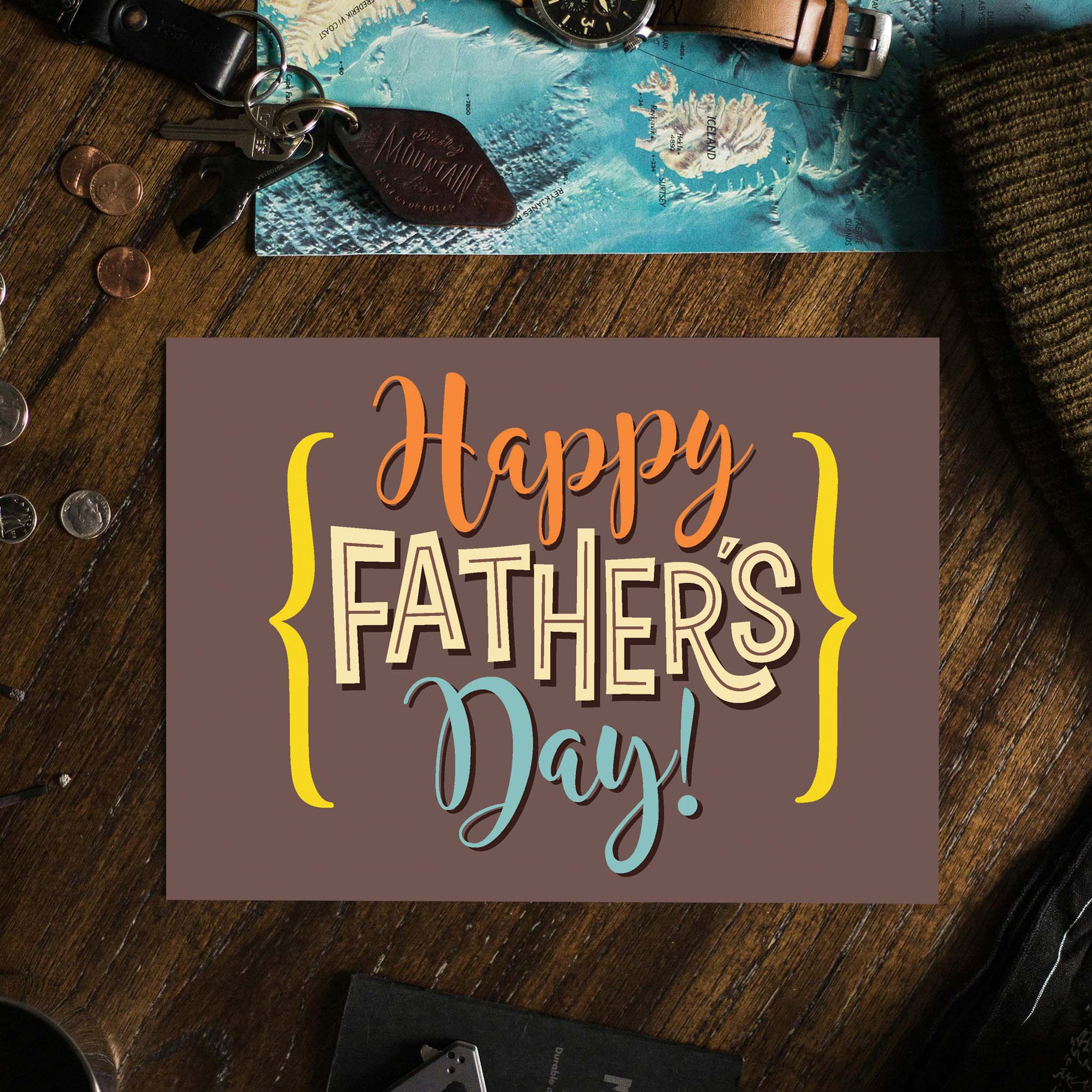 Religious Father's Day Card on Table