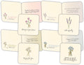 four sympathy cards with flowers