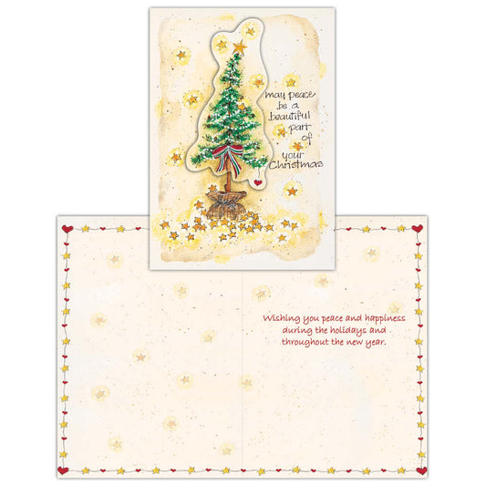 Christmas Tree with Stars - Boxed Christmas Cards