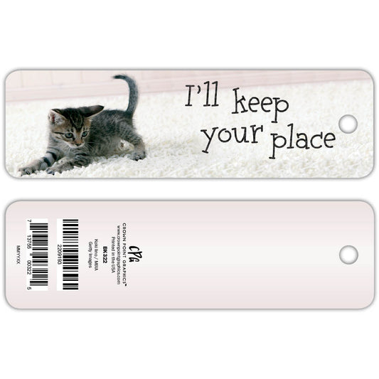 Playing Gray Kitten -bookmark