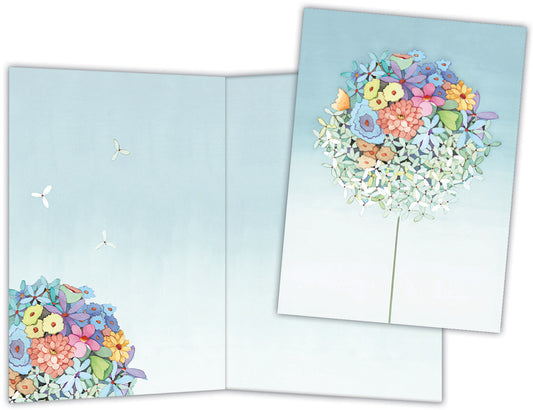 Bouquet of Mixed Flowers - Boxed Blank Note Cards - 15 Cards & Envelopes