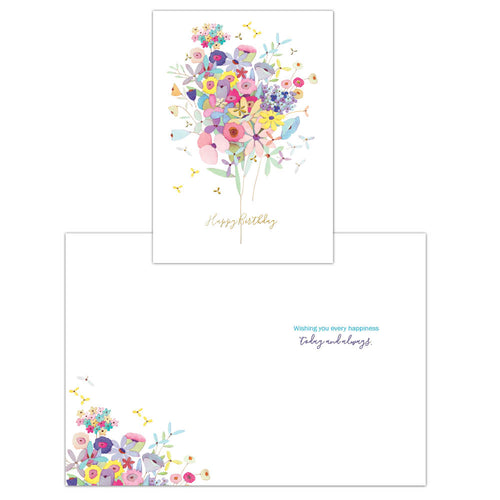 Brilliant Bouquet - Individual Birthday Card
