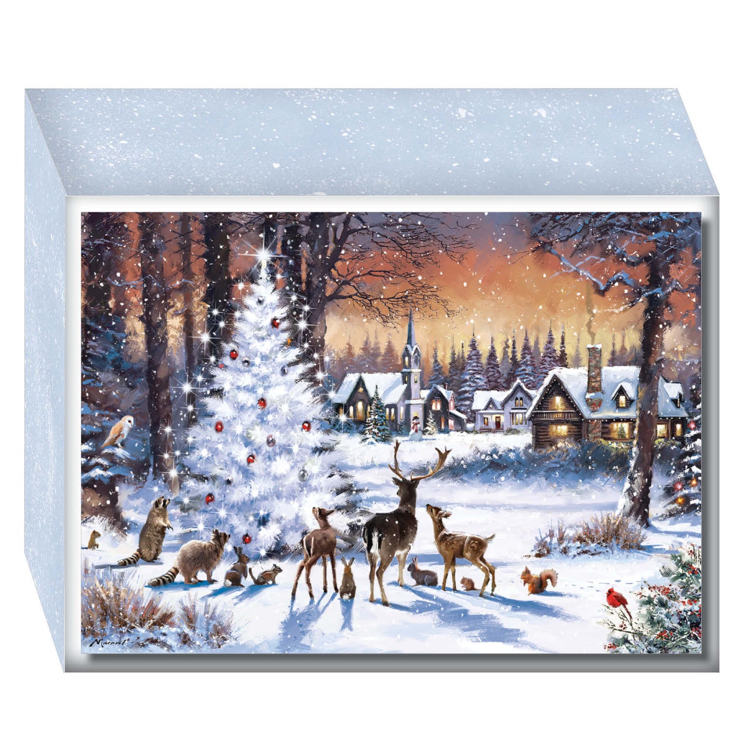 Boxed Christmas Cards- Christmas Woods -30 Cards & Envelopes