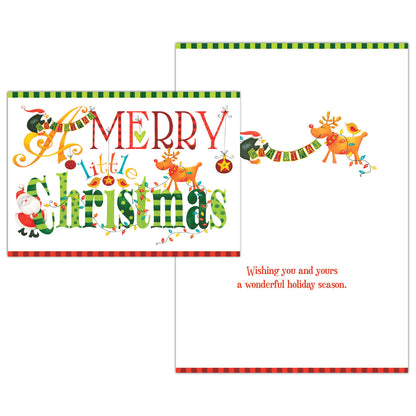 Merry Little Christmas - 16 Boxed Christmas Cards and Envelopes