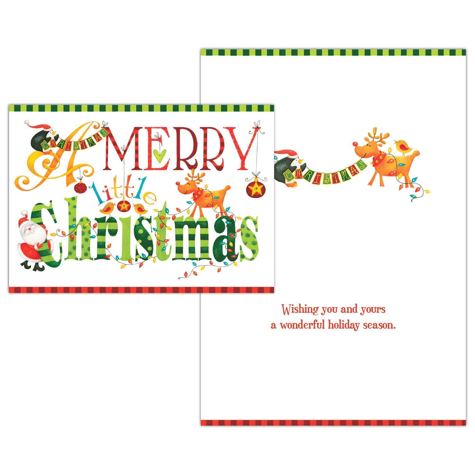 Merry Little Christmas - 16 Boxed Christmas Cards and Envelopes