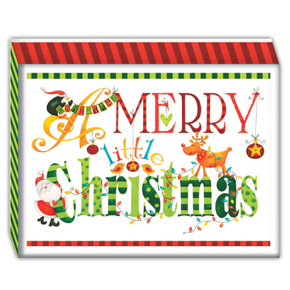 Merry Little Christmas - 16 Boxed Christmas Cards and Envelopes