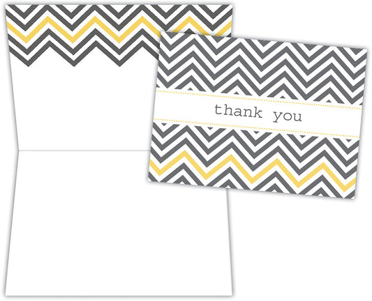 Chevron Thank You - Boxed Thank You Cards, Box of 15