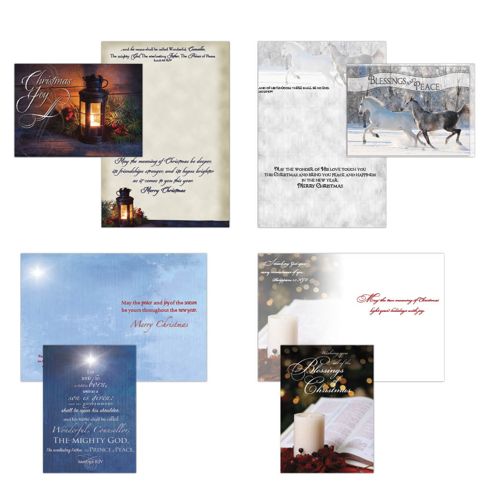 Christmas Blessings - Large Christmas Card Boxed Assortment with KJV Scripture
