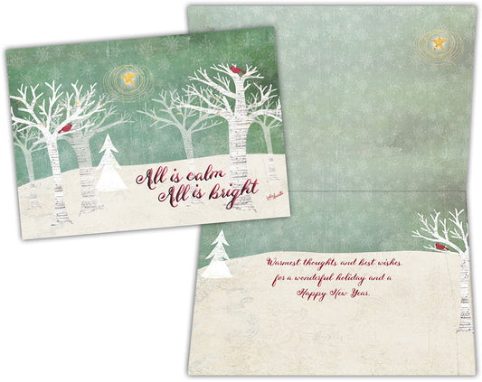 Christmas Trees - Special Finish Boxed Christmas Cards
