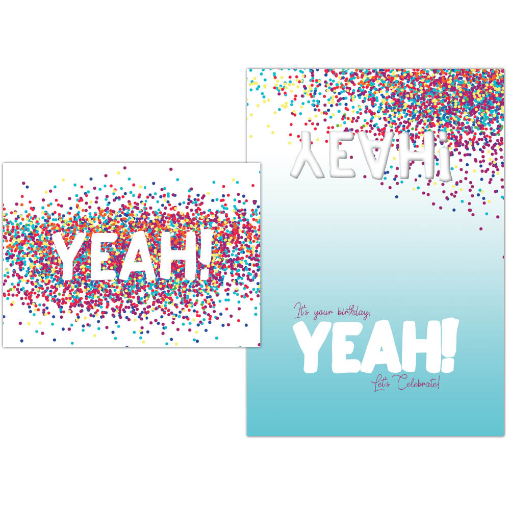 Confetti Happy Birthday - Individual Birthday Card