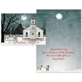 Country Church Scene - Special Finish Boxed Christmas Cards, 15 cards and envelopes