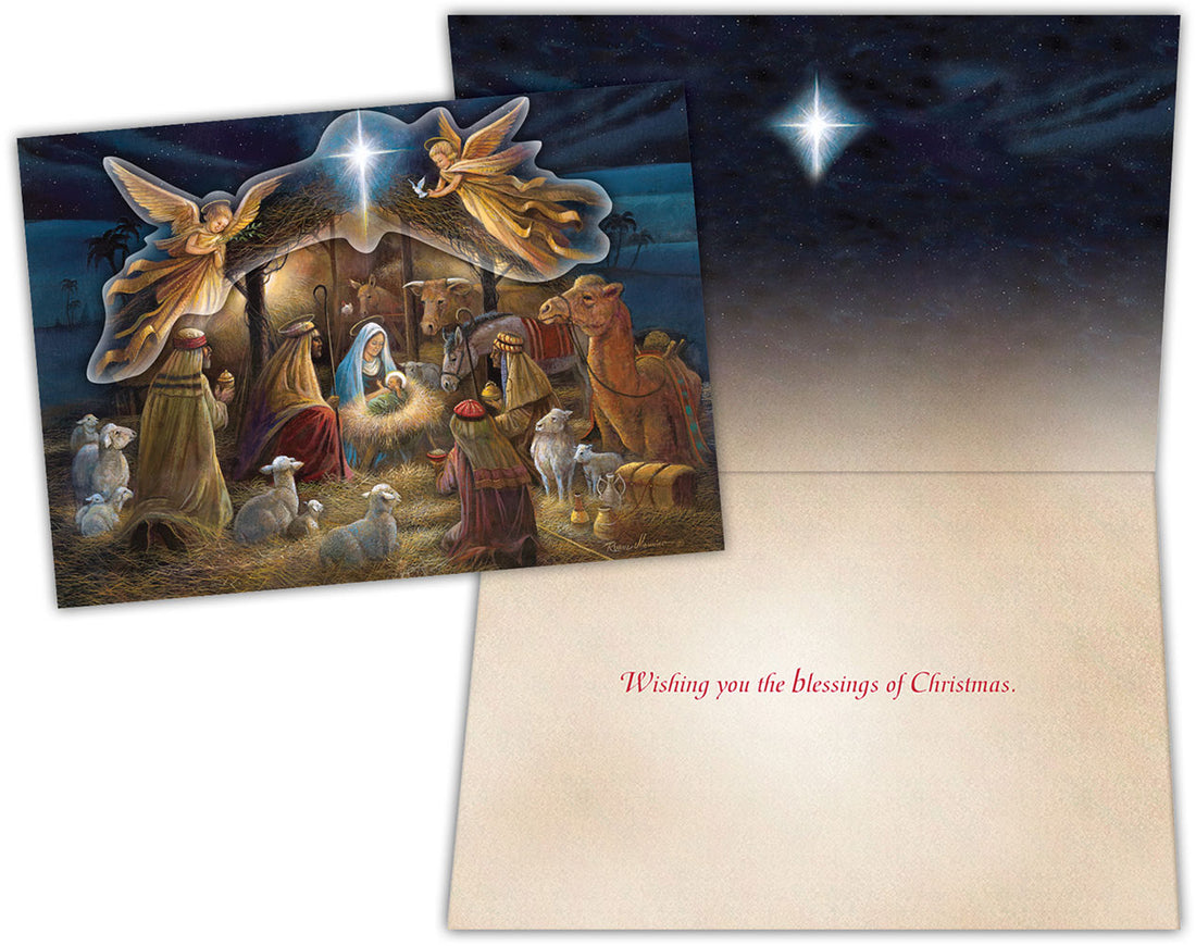 Boxed Christmas Cards - Holy Night Nativity -15 Cards – Crown Point ...