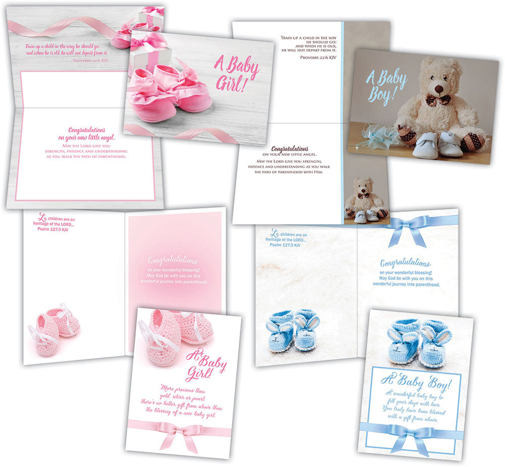 New Baby - Assorted Cards, Box of 12
