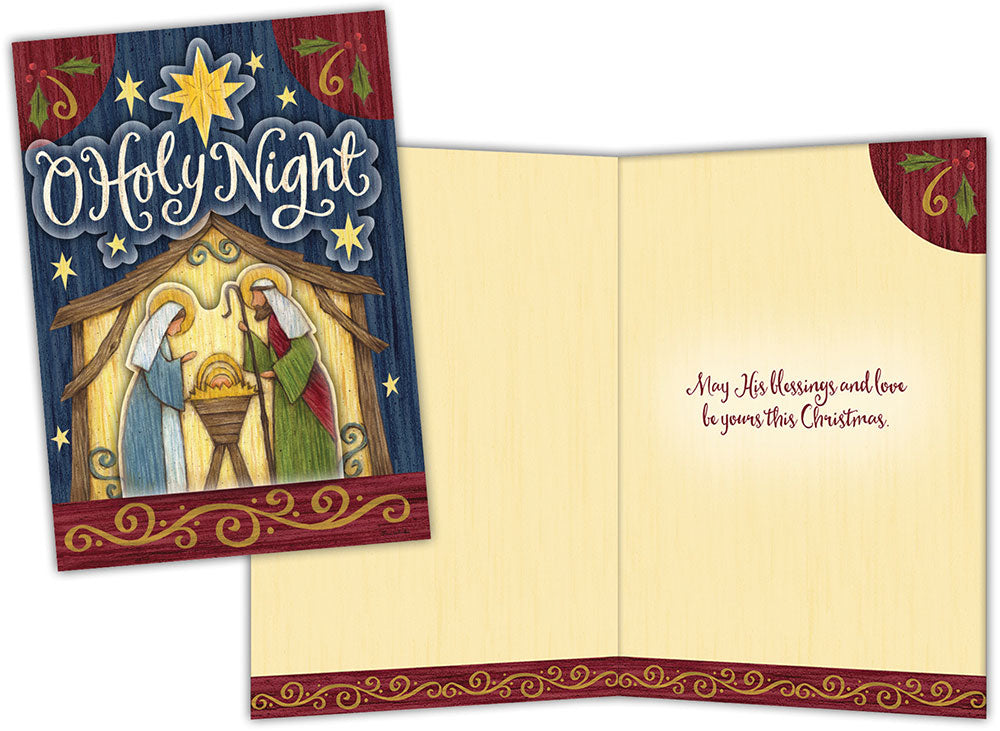 O Holy Night Nativity - Special Finish Boxed Christmas Cards