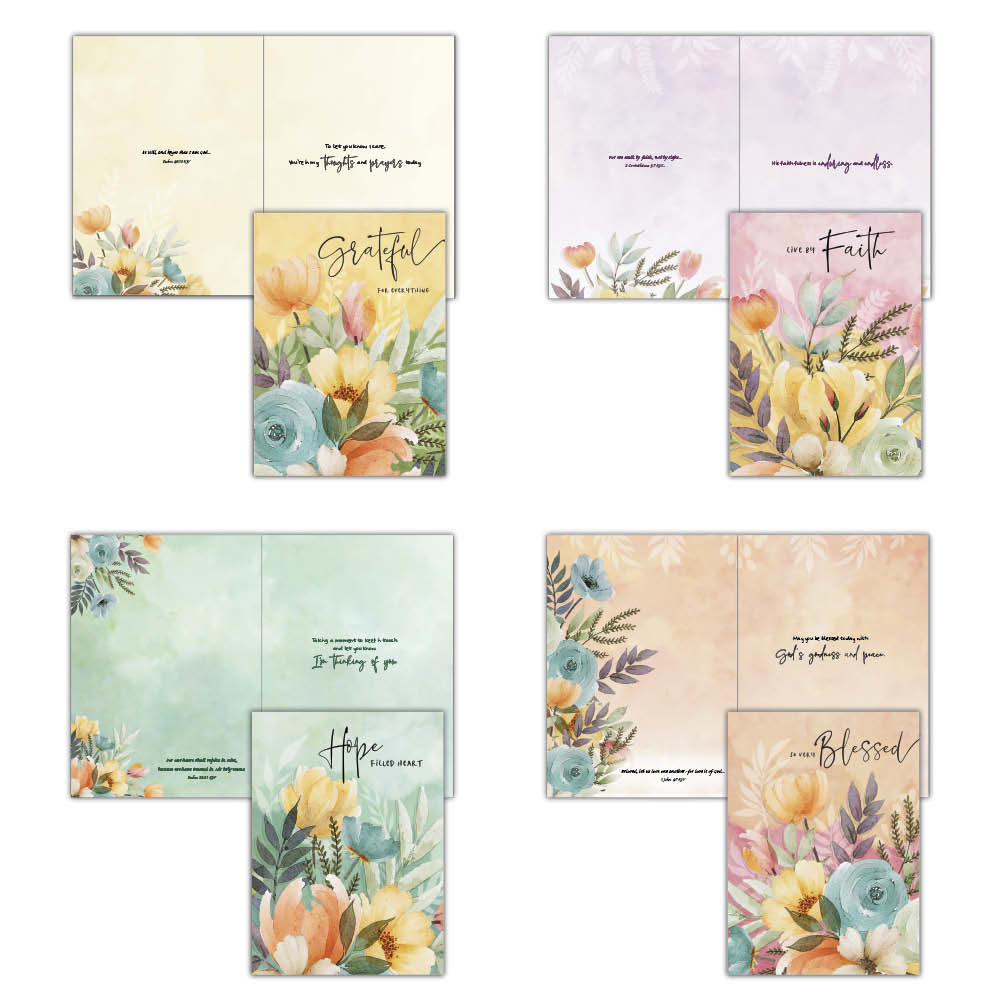 Christian Thinking of You Cards by Shared Blessings- Sunday Morning, 12 Cards and Envelopes