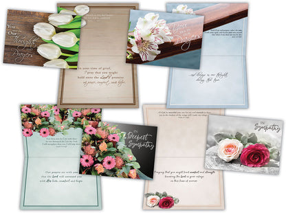 Sympathy Bouquets - Assorted Sympathy Cards, Box of 12