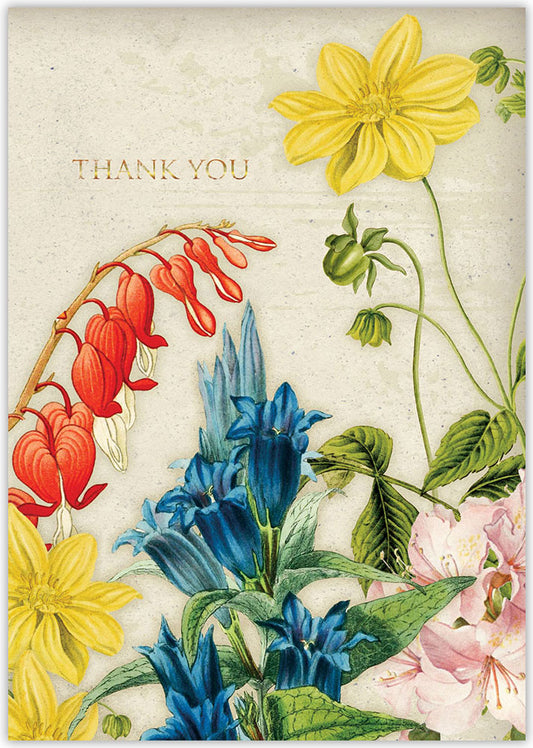 Vintage Rose & Floral - Individual Thank You Card